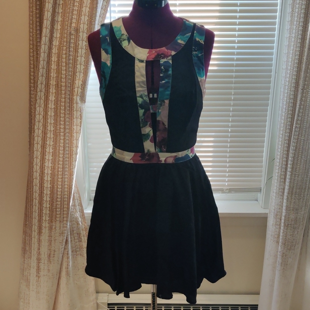 KEEPSAKE the Label Black Dress with Multicolor Accents